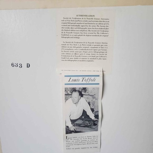 "Femme à l'enfant" (Woman with Child) Signed Lithograph Print by Louis Toffoli - Picture 7 of 12